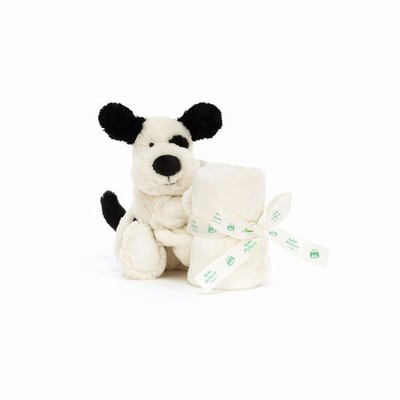 Jellycat Bashful Black & Cream Cachorro Chupetes | CNYG-62108